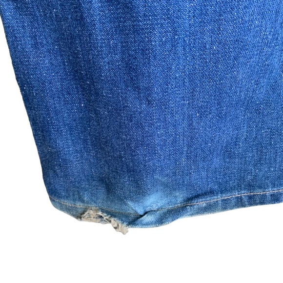Vintage Wrangler Bell Bottom Blue Jeans 70s Embroidered U Turkey Women’a 27” - Picture 10 of 12